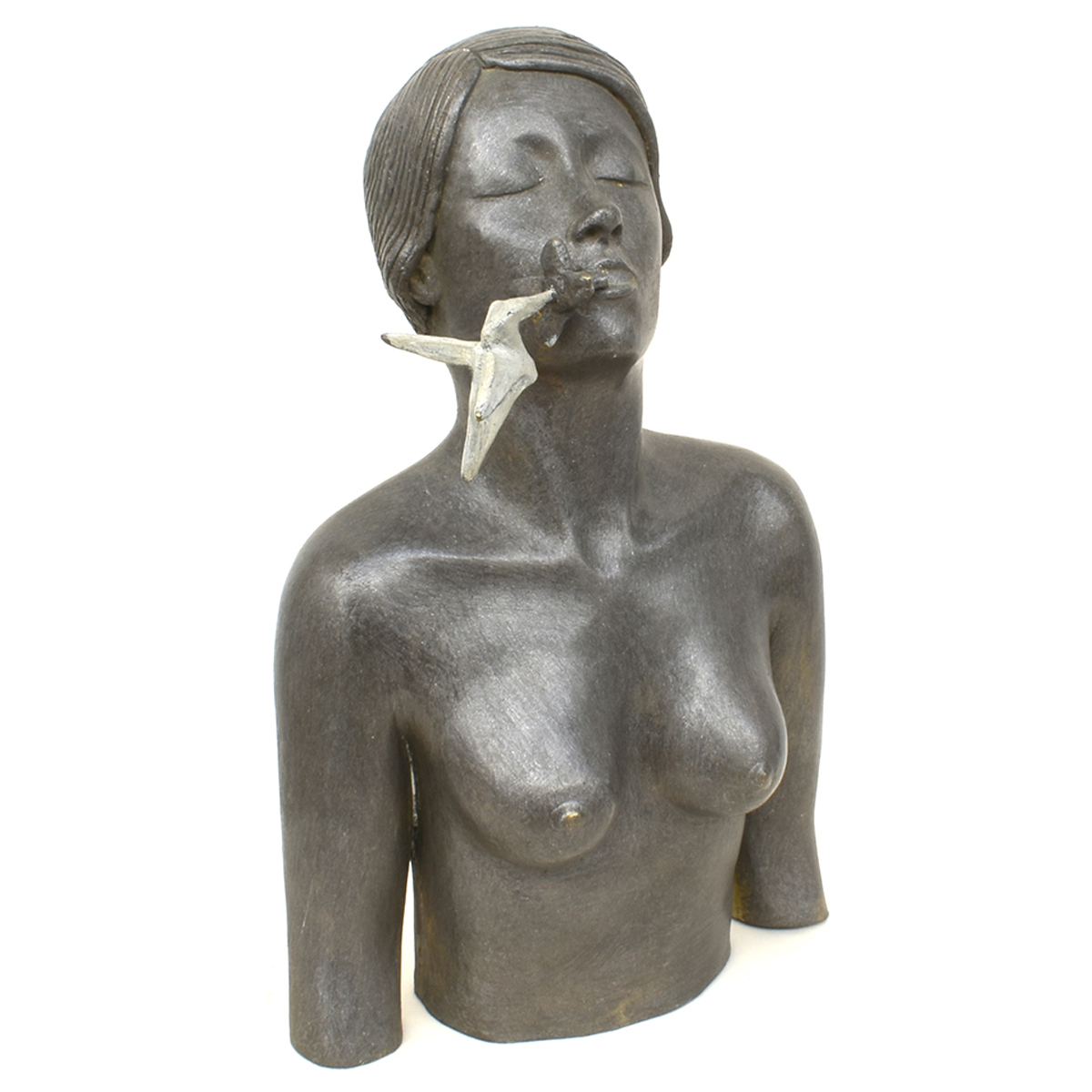 EL BESO, Bronze, 28 x 29 x 15 cm.