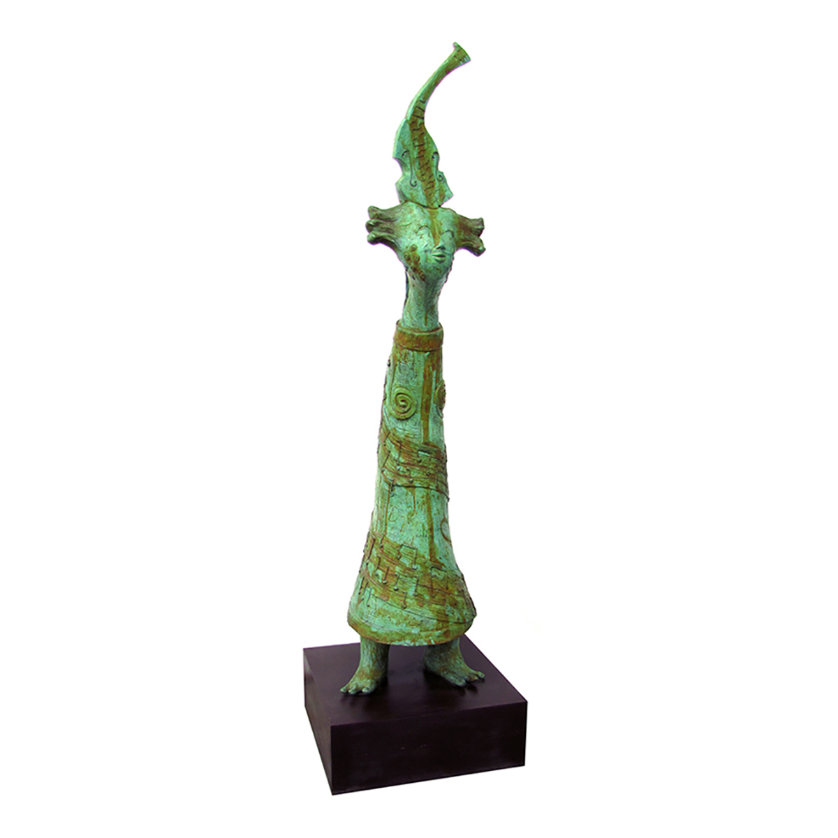 LOS AMORES DE NICOLASA, Bronze and Steel, 194 x 55 x 60 cm.