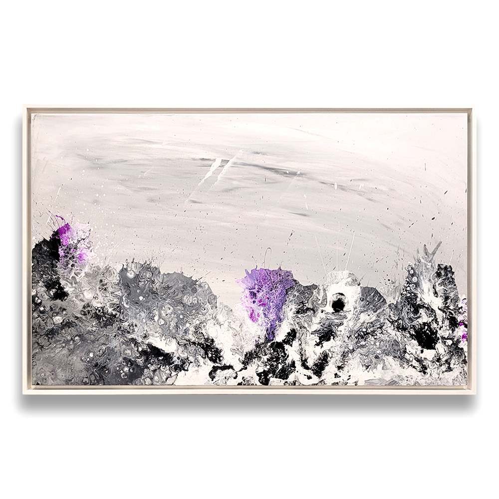 LAVENDER SEA, Acrylic on Canvas, 90 x 150 cm.