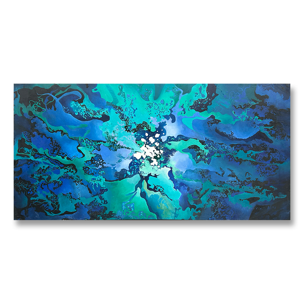 DESCENLACE, Mixed media on Canvas, 140 x 286 cm.